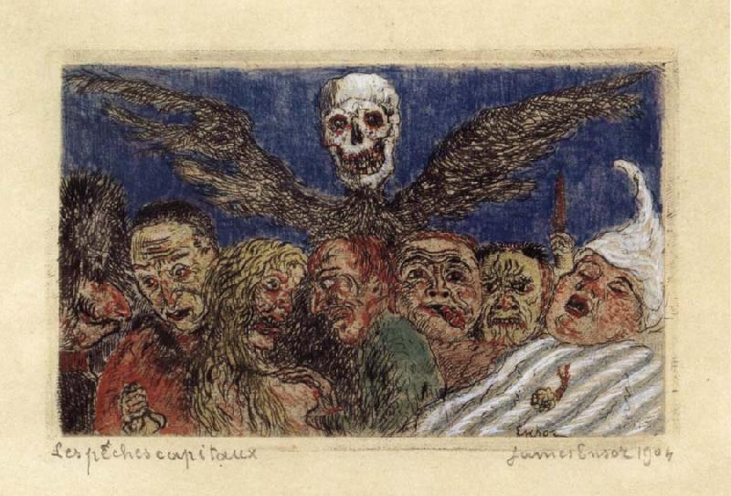 James Ensor The Deadly Sins Dominated by Death